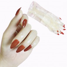 Oiled Shiny Transparent Super Thin Latex Zentai Gloves Sheer Cosplay Kigurumi Fetish Gloves With Nails